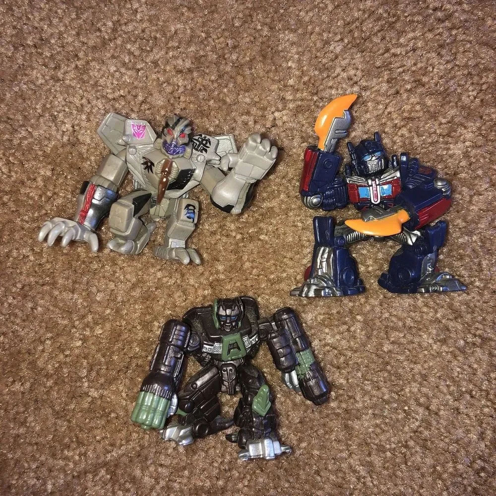 Lot Of 3 Transformers Robot Heroes Ironhide Optimus Prime Starscream Figures